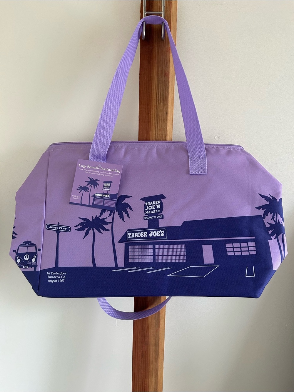 Trader Joe's Lavender Tote Bag